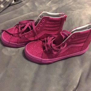 Girl pink shimmer high tops